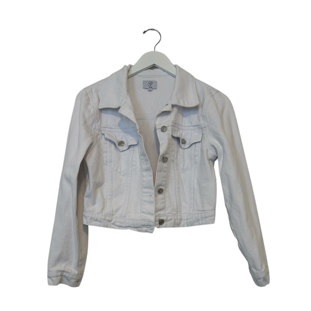 PLM White Cotton Denim Jacket, Small